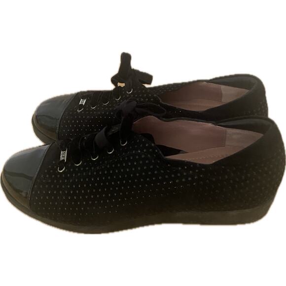 Beautifeel Cella Black Suede Sneakers Size 38 - Picture 2 of 7